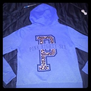 Leopard print VS pink zip up